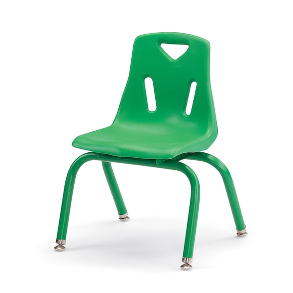 Jonti-Craft Berries Stacking Chairs with Powder-Coated Legs, 12 in. Ht, Set of 6, Green 8122JC6119 - main